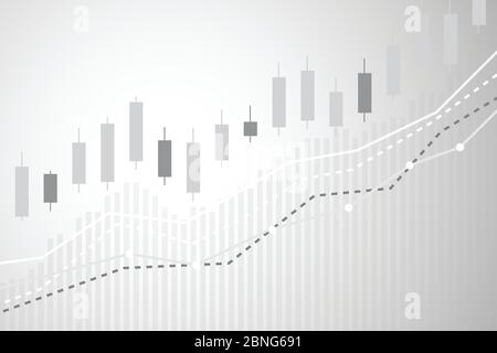 Digitale Währung mit Candle Stick Diagramm des Aktienmarktes Investment Trading, Punkt, Vektor-Illustration Stock Vektor