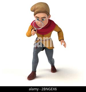 3D-Darstellung eines mittelalterlichen historischen Charakters Stockfoto