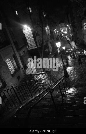 Nur wenige Schritte von der Rue du Mont-Cenis, Montmartre, Paris entfernt Stockfoto