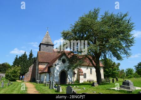 Die Kirche der Heiligen Jungfrau Maria, neben Silchester Roman City, Silchester, Hampshire, Großbritannien Stockfoto