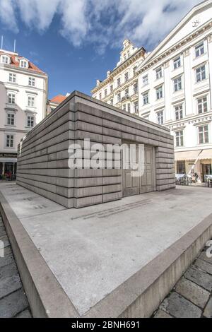 Holocaust-Mahnmal auf dem judenplatz in Wien, Österreich. Stockfoto