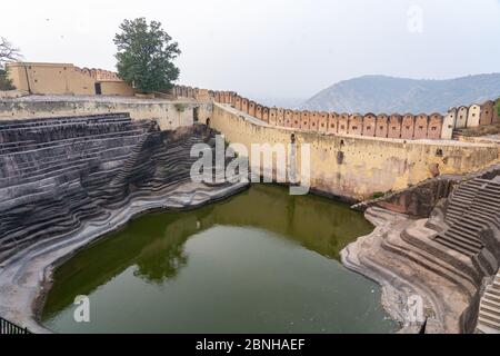 Nahargarh geht gut in Jaipur, Indien Stockfoto