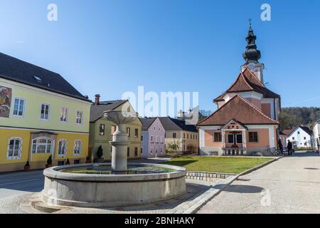 Das mittelalterliche Dorf Klam in Oberösterreich Stockfoto