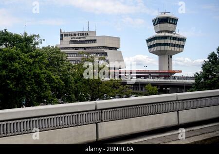 Berlin, Deutschland. Mai 2020. Turm am Flughafen Tegel. Quelle: Britta Pedersen/dpa-Zentralbild/dpa/Alamy Live News Stockfoto