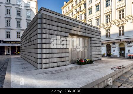 Holocaust-Mahnmal auf dem judenplatz in Wien, Österreich. Stockfoto