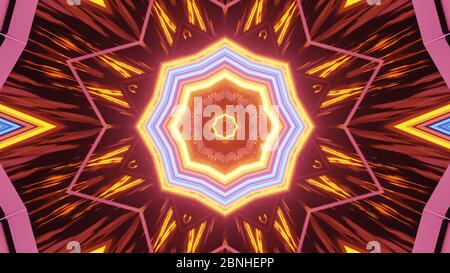 3d Rendering abstrakte Illustration mit geometrischen Formen Stockfoto