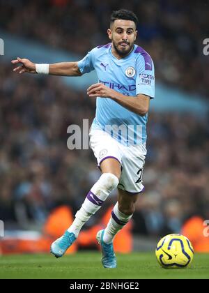 Von Manchester City Riyad Mahrez während der Premier League Match an der Etihad Stadium, Manchester. Stockfoto