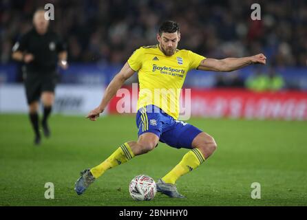 Lukas Jutkiewicz aus Birmingham City während des fünften Spielrundenmatches des FA Cup im King Power Stadium, Leicester. Stockfoto