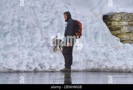 Fahrt entlang der Großglockner-Alpenstraße Stockfoto