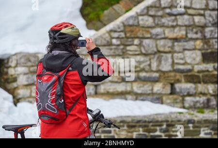 Fahrt entlang der Großglockner-Alpenstraße Stockfoto