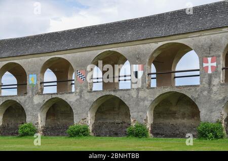 Schloss Rosenburg. Eines der meistbesuchten Renaissance-Schlösser Österreichs inmitten des Naturparks Kamptal Stockfoto