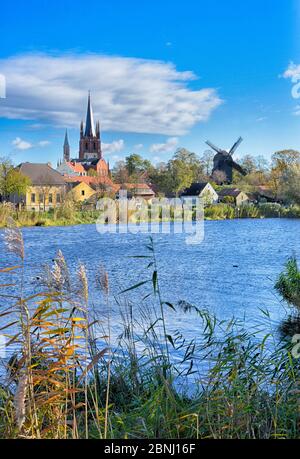 Das Dorf Werder an der Havel, Deutschland, Blick auf die Dorfinsel Stockfoto