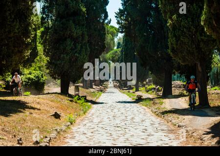 Via Appia, Rom, Latium, Italien, Europa Stockfoto