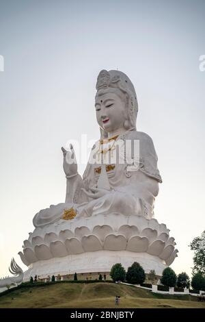 Wat Huay Pla Kang Tempel (Big Buddha) in der Abenddämmerung, Chiang Rai, Thailand, Südostasien, Asien Stockfoto