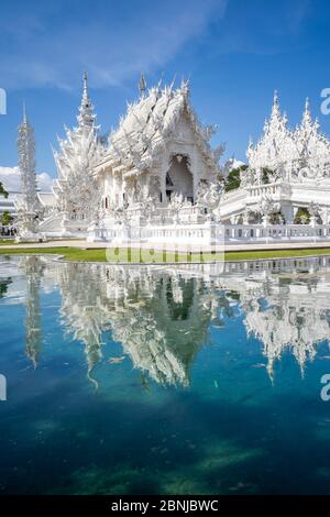 Wat Rong Khun (weiße Tempel), Chiang Rai, Nord-Thailand, Thailand, Südostasien, Asien Stockfoto