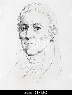 Porträt von Jean Baptiste Lamarck (1. August 1744 - 18. Dezember 1829) Lamarck war ein französischer Vordarwiner Verfechter der Evolution (Transmutation) und ein ich Stockfoto