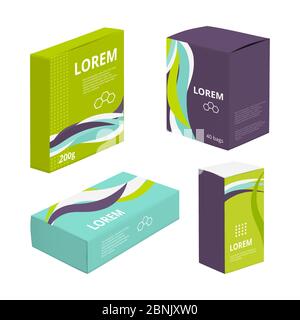 Designvorlage des Pakets. Identität der Lebensmittelverpackungen Stock Vektor