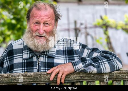 Lipoven man, Donaudelta, Rumänien Stockfoto