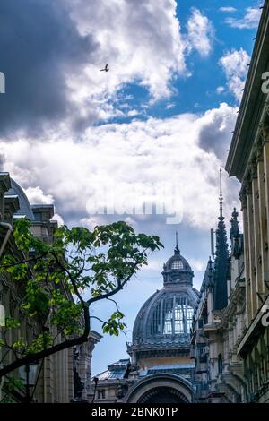 CEC Palast, altes Bukarest, Lipscani, Rumänien Stockfoto