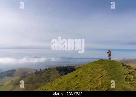 Bergwanderung in Pentland Hills, Frühling. Schottland Stockfoto