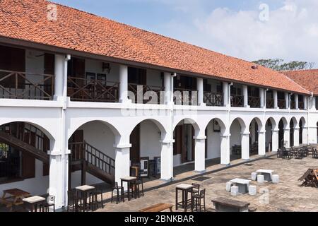 dh Old dutch Hospital GALLE FORT SRI LANKA Kolonialgebäude Geschäfte Cafés Architektur Café Stockfoto