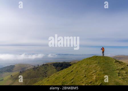 Bergwanderung in Pentland Hills, Frühling. Schottland Stockfoto