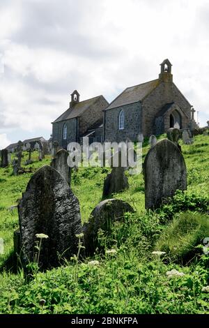 Grabsteine auf dem Friedhof St. Ives Stockfoto