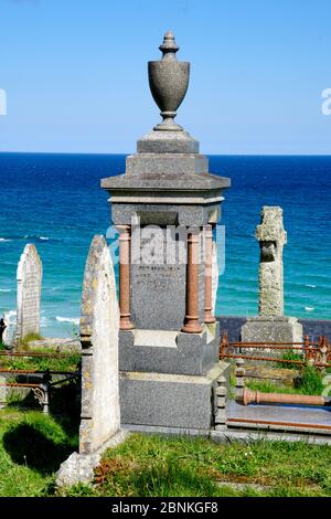 Grabsteine auf dem Friedhof St. Ives Stockfoto