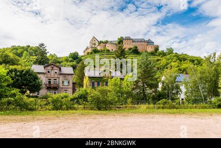 Ebernburg bei Bad Münster am Stein-Ebernburg, Landkreis Bad Kreuznach, Stockfoto