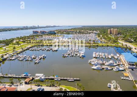 Halifax Harbor Marina Daytona Beach FL Stockfoto