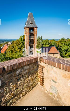 Burg Frankenstein südlich von Darmsatdt, Eberstadt, Odenwald, mystische Burg mit gruseliger Geschichte, Stockfoto