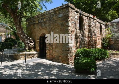 Das Haus der Jungfrau Maria (Meryemana), das als letzte Residenz der Mutter Jesu in Selcuk, Ephesus, Türkei, gilt. Stockfoto