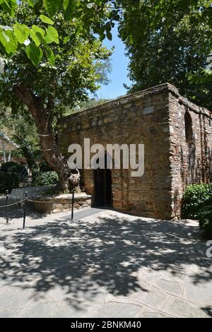 Das Haus der Jungfrau Maria (Meryemana), das als letzte Residenz der Mutter Jesu in Selcuk, Ephesus, Türkei, gilt. Stockfoto