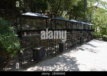 Das Haus der Jungfrau Maria (Meryemana), das als letzte Residenz der Mutter Jesu in Selcuk, Ephesus, Türkei, gilt. Stockfoto