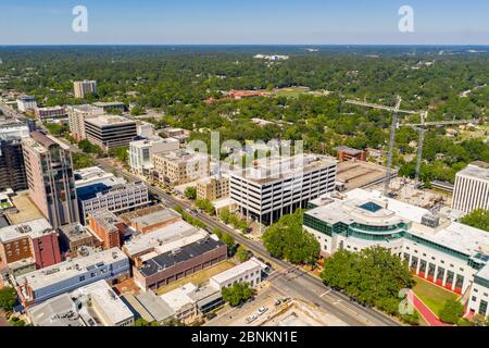 Luftaufnahme Downtown Tallahassee FL Stockfoto