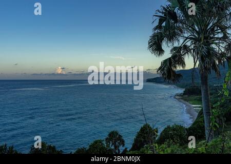 Amerika, Karibik, große Antillen, Dominikanische Republik, Barahona, Blick über die Küste vom Paraíso Aussichtspunkt in der Nähe von Barahona Stockfoto