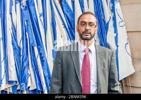 Öffentliche Reden von Ratsmitglied Hanif Addulmuhit vom Newham Council, Newham, London, England, Großbritannien Stockfoto