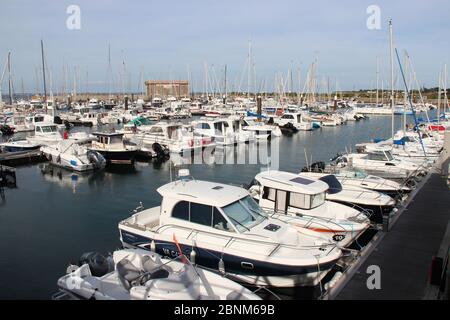 Der Hafen von l'herbaudière auf der Insel noirmoutier (frankreich) Stockfoto