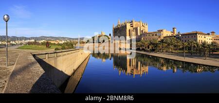 Kathedrale La Seu, Palma de Mallorca, Mallorca, Balearen, Spanien Stockfoto