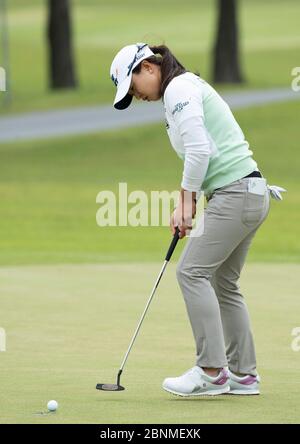 Yangju, Südkorea. Mai 2020. Der südkoreanische Spieler Kim sei-Young spielt am 14. Mai 2020 im Lakewood Country Club in Yangju, Südkorea, beim ersten Durchgang der 42. KLPGA Championship auf dem 18. Loch (Foto: Lee Young-ho/Sipa USA) Quelle: SIPA USA/Alamy Live News Stockfoto