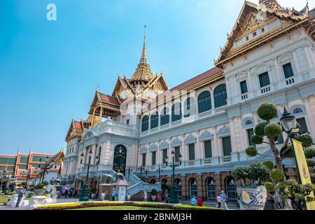 Bangkok / Thailand - 19. Januar 2020: Grand Palace heißt dieser Ort. Dieser Palast beliebtesten Ziel für Touristen Stockfoto