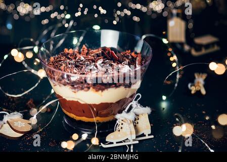 Mehrschichtige Milliardäre Dessert Stockfoto
