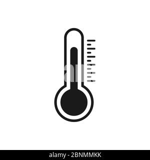 Symbol für flache Temperaturvektoren, Vektor Stockfoto