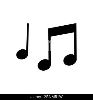 Musik, Noten, Lied, Melodie und tune Vektor icon Stockfoto