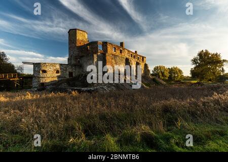 Europa, Polen, Schlesien, Krakau-Tschenstochau Hochland / Polnisches Jura - Schloss Siewierz Stockfoto