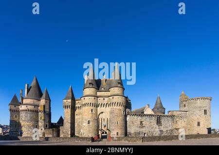 Schloss Vitré, das Rathaus von Vitré, Bretagne, Frankreich Stockfoto