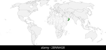 Oman Karte auf Weltkarte Vektor Illustration Grafik Design hervorgehoben. Perfekt für Hintergründe, Hintergründe, Geschäftskonzepte, Banner und Hintergrundbilder. Stock Vektor