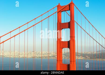 Blick auf die Golden Gate Bridge, San Francisco, Kalifornien, USA Stockfoto