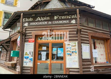 Frankreich, Chamonix, Ende Mai, Club Apin Francais (französischer Alpenverein) Stockfoto