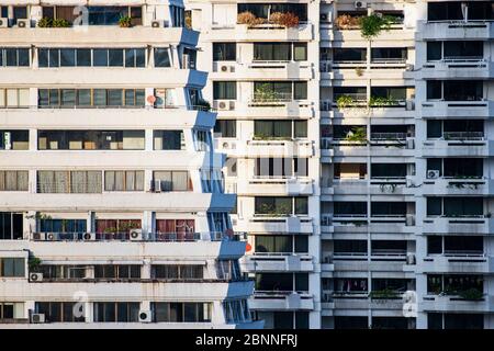 Detail eines Hochhauses in der Sathorn Gegend Bangkok Stockfoto